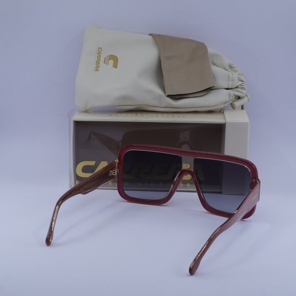 Carrera FLAGLAB 14 03R7 9O Sunglasses Pink Beige Shield Frame, Grey Lenses - Picture 12 of 13